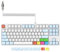 AJAZZ AK873-75% Wired Gaming Tastatur mit Spiral USB-C Kabel-Hot Swappable Blue Switch Mechanische Tastatur- RGB TKL 80% QWERTY 87 Tasten Color PBT Keycap-Abnehmbare Magnetic Abdeckung für PC/Mac-Blau