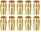 QUARKZMAN Lederkordel-Endkappe, 10 Stück 6mm Loch Leder Magnetverschlüsse, Kordel-Endkappen Verschlüsse Leder Kordel Schnalle für Schmuckherstellung DIY Zubehör Basteln, Gold