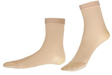ITEM m6 - Socken mit Kompression für Damen, Größe L, Unsichtbar, Atmungsaktiv, INVISIBLE SOCKS, Powder