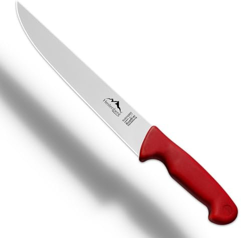 HESTENBERG Solingen Germany Stechmesser in Rot, geeignet als Metzgermesser, Schlachtmesser & Fleischmesser (9)
