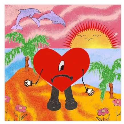 NTRECS Bad Bunny Poster Un Verano Sin Ti Tracklist Album, Leinwandposter, Wandkunst, Dekordruck, Bild Gemälde für Wohnzimmer, Schlafzimmer, Dekoration, ungerahmt, 30 x 30 cm