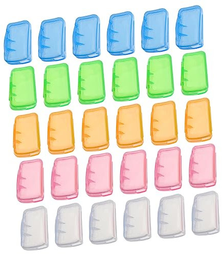 Mikinona 30St Zahnbürstenhülle für Reisen travel Toothbrush case reisezahnbürste etui Waschbrett für Wäsche Zahnbürstenabdeckung Reisen Schutzhülle für Zahnbürsten Zahnbürsten-Schutzhülle