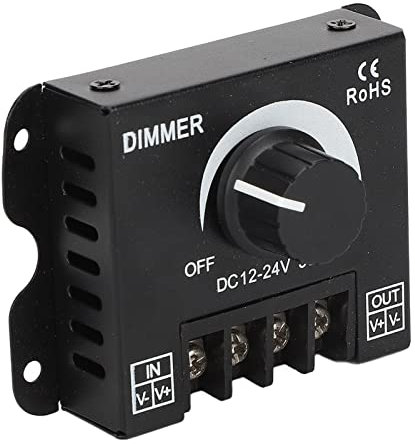 LED-Dimmer, Einkanalig, Stufenloses Dimmen, Hervorragende Wärmeableitung, LED-Lichtleisten-Dimmer, DC 12–24 V