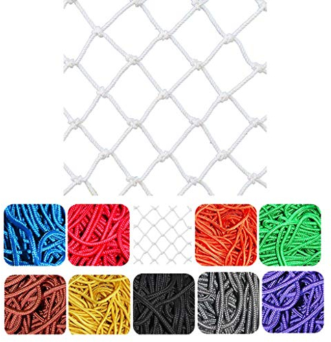 Seilnetz für Kinder, weiß, handgewebtes Dach, Balkon, Treppengeländer, Kindergarten, Absturzsicherungsnetz, Kletternetz für Kletterpflanzen im Freien, Gitter 6 mm x 8 cm (Größe: 1 m x 4 m),