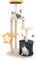 COSTWAY Cat Tree, 128cm Cats Climbing Tower with Sisal Scratching Posts & Board, Cat Condo, Dangling Toys, Multilevel Kitty Activity Center for Indoor Cats