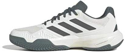 adidas Herren CourtJam Control 3 Clay Tennis Shoes Tennisschuhe, Off White/core Black/Aurora ivy, 43 1/3 EU