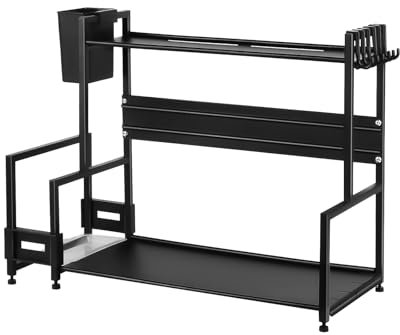 Etagere a epices, rangement epices cuisine,range et porte epices cuisine, rangement et organisation de cuisine, etagere rangement cuisine-48 * 21 * 36 cm-double couche