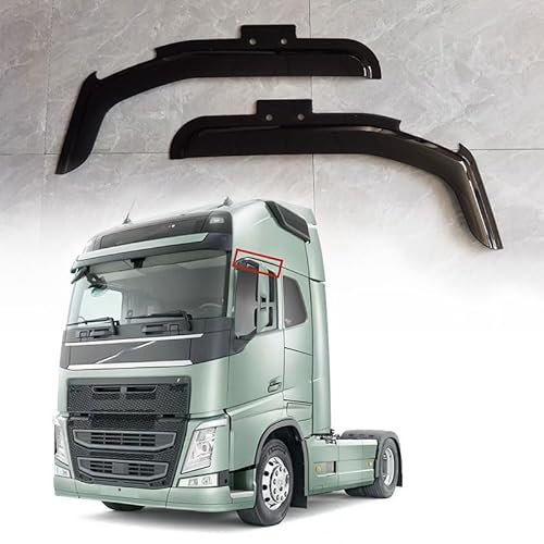 KNHCX Auto Windabweiser für Volvo FH,Hochwertiges Acryl Windabweisern Regenabweiser Vorne Hinten Autofenster Visier Tür Rauchabweiser Langlebig & Robust Wachen Abdeckung Zubehör