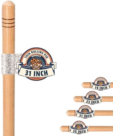 31 Zoll Oklava Extra Langes Nudelholz zum Backen, Mattarello Nudelholz für Manti Ravioli Pasta Türkischer Baklava Teig Tortilla, handgefertigtes Holz