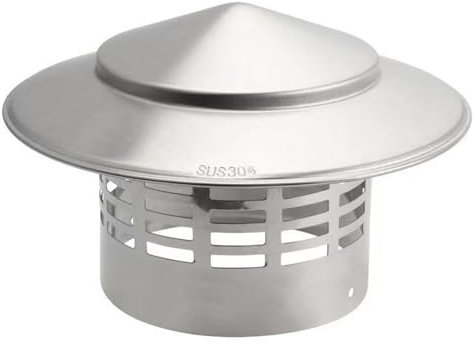 Sombrerete Chimenea para Tubo Ø 75/110/160/200mm Antilluvia Sombrero De Chimenea Acero Inoxidable Campana De Ventilación para Todo Tipo De Clima(110mm)