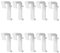 iYueMps 10pcs No Drilling Roller Blind Bracket Roller Blind Fittings Clamp Holder Sash Door Holder for Most Roller Blinds,Double Roller Blinds Hanging