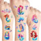 Meerjungfrau Glitzer Tattoo Set Kinder, 12 Blätter Glitzer Tattoo Kinder, Glitzer Tattoo Spielzeug, Schultüte Einschulung Geschenk Mädchen, Meerjungfrau Tattoos Deko Kindergeburtstag