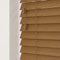 50mm Faux Wood Venetian Blinds Fine Grained With Strings 120cm Drop 90cm Wide Truffle