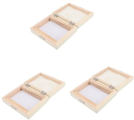 Alipis 3 Teiliges Box Scheiben Box Behälterhalter Aktenboxen Mit Deckel Mikroskop Objektträger Mini Drehbank Stapelbar Tragbar Vorratskammer Aufbewahrungskörbe Mit Deckel Mikroskop