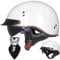 EBAYIN Half Helmet Open-Face Helmet Brain - Cap Cruiser Chopper Scooter Pilot Jet Helmet DOT+ECE Certified Personality Retro Harley Motorcycle Helmet(K,XL=(61~62cm))