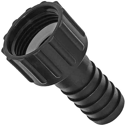 MegaHaustechnik Schlauchtülle 38mm, Überwurfmutter 1 1/2 IG, Kunststoff | Trinkwasser geeignet, mit Dichtung, Überwurf-IG 1 1/2“, Tülle-Außendurchmesser 38mm für 1 1/2“ Schlauch, Anschluß Stück