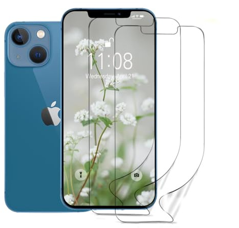 Cfyywqf displayschutz hydrogel für iPhone 13 mini | 3 Stück Selbstheilend hydrogel displayschutzfolie, einfache Installation,Ultra-Klar tpu folie,Stoß-Kratzfest film