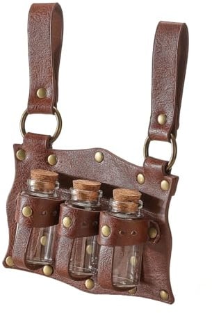 RETUOLWAG Halloween Medieval Alchemists Potion Bottle Belt Belt Holder Festival Festival Pour Les Alchimistes Et Les Assassins