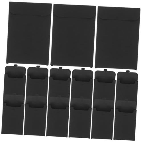 Postkartenbox aus Kraftpapier, 20 Stück, Schwarze Kartonverpackung