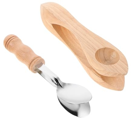 MAJORMENCH 2pcs Wooden Music Spoons Natural Tone Percussion Instruments for Family Rhythm Play Montessori Cultural Exploration