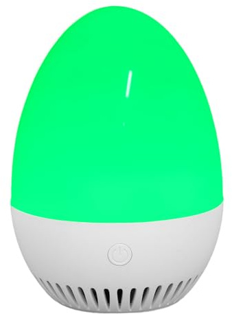 Odorkle WiFi-Luftqualitätsmessgerät mit NDIR-CO2-Sensor, Smart Home-Luftdetektor für HCHO VOC PM2.5-Temperatur-Feuchtigkeitsüberwachung, Tragbares Eiform-Design für den Innenbereich von Zuhause,