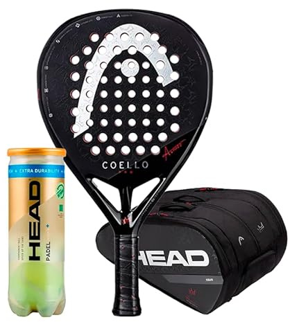 PadelPROShop - Pack Pala de Pádel Coello Pro 2025, Paletero Coello Tour Padel y Pelotas Padel Pro S+