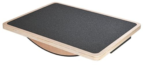 Vexnaro Balance Board, Rutschfestes 360° Wobble Board für Erwachsene, aus Holz,Balancebrett für Knöcheltraining und Rumpfkraft, Übung für Stabilität und Körpergleichgewicht (Gelb, einzel)