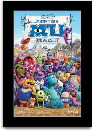 HWC Trading Monsters University Geschenke Geduckter Poster Signiertes Autogramm Foto für Fans von Film Memorabilien (ID-003489) - A4 Nur Druck