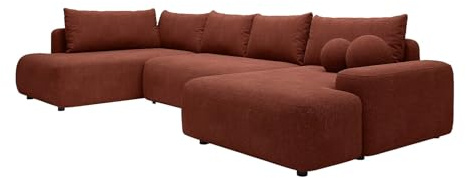 Vente-unique - Schlafsofa 8 Daviso - Polyester - Terracotta
