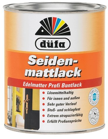 düfa Seidenmattlack Reinweiß 750 ml weiß matt │ Lack Buntlack für Innen & Außen