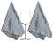 HIDMD Extra Large Microfiber Glass Polishing Cloths Microfiber Glass Cleaning Cloth Streak Free Lint Free Bar Towel 40 X 60cm 2 Pack Grey