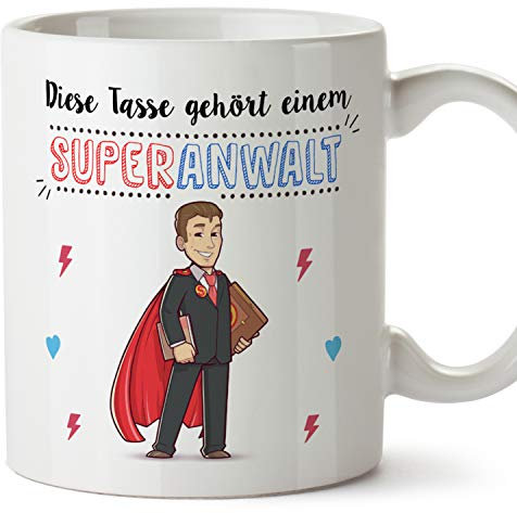 Mugffins Tasse/Becher Anwalt (Superhelden) - Lustige und Originelle Jura Geschenke