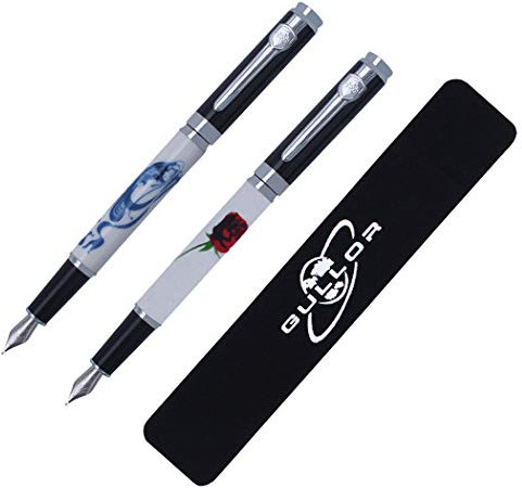 Gullor 2 Pieces Ceramic Fountain Pen Fine Nib