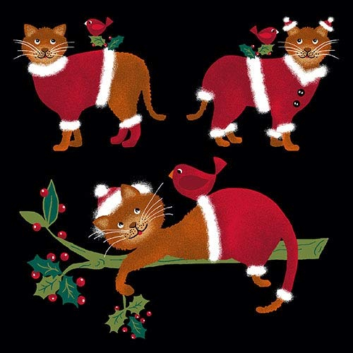 Ambiente Weihnachtsservietten, 33 cm, 20 Stück, schwarz