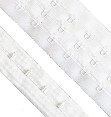 HAND® HE04 1 Metre Bra Continuous Hook and Eye Triple Plush Backed/Fleeced Nylon White Tape