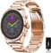 SkyBand Metalica Acero Moda Correas Compatible para Reloj Inteligente Smartwatch Michael Kors Gen 6 Bradshaw (Oro Rosa)