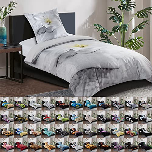 Sanilo® Bettwäsche 135x200 cm, 100% feinste Baumwolle, 2-teilig, Bettbezug, Kissenbezug 80x80cm, Oeko-TEX Zertifiziert (Good Feeling, 2-teilig 135x200 cm)