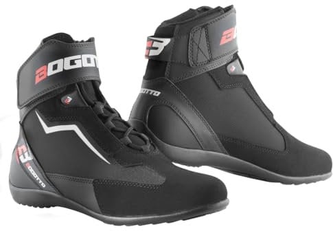 Bogotto Mix District Motorradschuhe, schwarz, 45