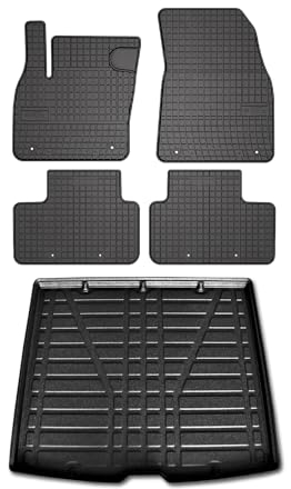 Fußmatten & Kofferraumwanne Set für Volvo XC40 2018-2025 Gummi TPE Schwarz 5X