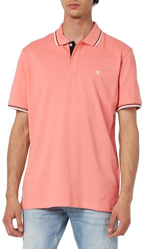 Champion Legacy Polo Gallery Light Cotton piqué C-Logo, Polo Uomo, Rosa Pesca, M