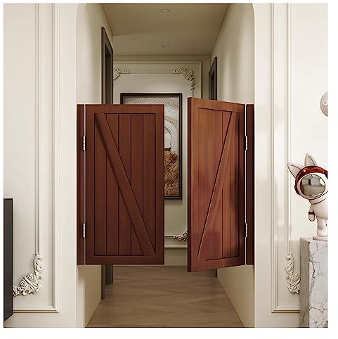 Saloontüren, pendeltür holz, Schwingtüren Cafe Türen, Café Schwingtür,Massivholz Cowboy Tür,Bar Küche Trennwand Tür,Badezimmer Flur Garten Zaun Tor,mit Scharnieren(A,W80xH100cm(31.49x39.37in))