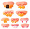 EIHI 10 Pièces Dentier Humour de Dent de Vampire de Dents Collantes, Accessoires de Jeu de rôle d'halloween, Adaptés aux Fêtes Costumées d'halloween