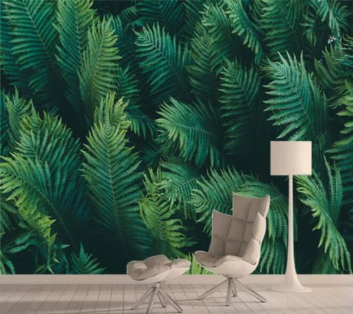 Große 4D-Tapete, Wandaufkleber – Ästhetisches, Modernes Nordisches Wandbild, Poster Für Wohnzimmer, Individuelle Wandkunst-Dekoration, Tropische Blätter, Baum, Wandhintergrund, Papiere, Heimwand