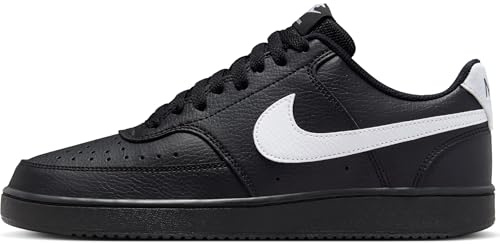 Nike Men's Court Vision Lo Running Shoe, Black/White-Black, 6