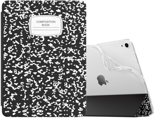 MoKo for iPad Air 11 Inch Case 7th/6th Generation M3/M2 2025/2024, iPad Air 5th/4th Gen 10.9 2022/2020, Translucent Frosted Soft TPU Back Cover, Slim Protective Cover, Auto Wake/Sleep, Notebook Black
