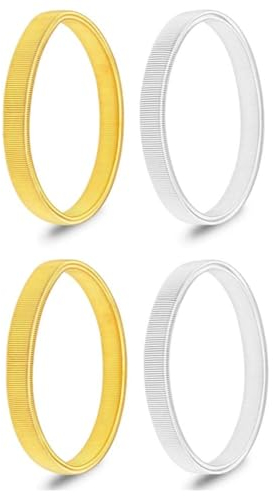 2 paia camicia braccialetto elastico - bracciale elastico in metallo - per Fissaggio maniche lunghe uomo e donna (oro, argento)