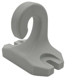 TENDAGGIMANIA Gancio Tenda da Sole in PVC GRIGIO per Tenda da Sole a Caduta 1 PEZZO - Gancio ad uncino per Pavimento/Ringhiera - Ricambi per Tende da Sole Made in Italy