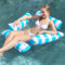 Jadin Bouee Piscine, Hamac Gonflable pour Piscine, Hamac Gonflable 4 en 1, Chaise Flottante Polyvalente pour Piscine, Lac et Plage, Bleu, 115 x 115 cm