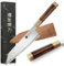 XINZUO 21cm Cuchillo de Cocinero Kiritsuke Acero en Polvo Japonés ZDP-189 Cuchillo de Cocina, Profesional Forjado Cuchillo Chef de Cocina Gyuto -Mango de Desert Ironwood -con Funda Magnética
