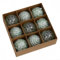 Holiday Tree Decorations 9Pcs of Shimmering 8CM Christmas Ball Ornaments (Green)